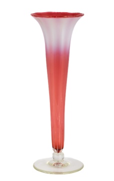 Tiffany Favrile Red Pastel Vase